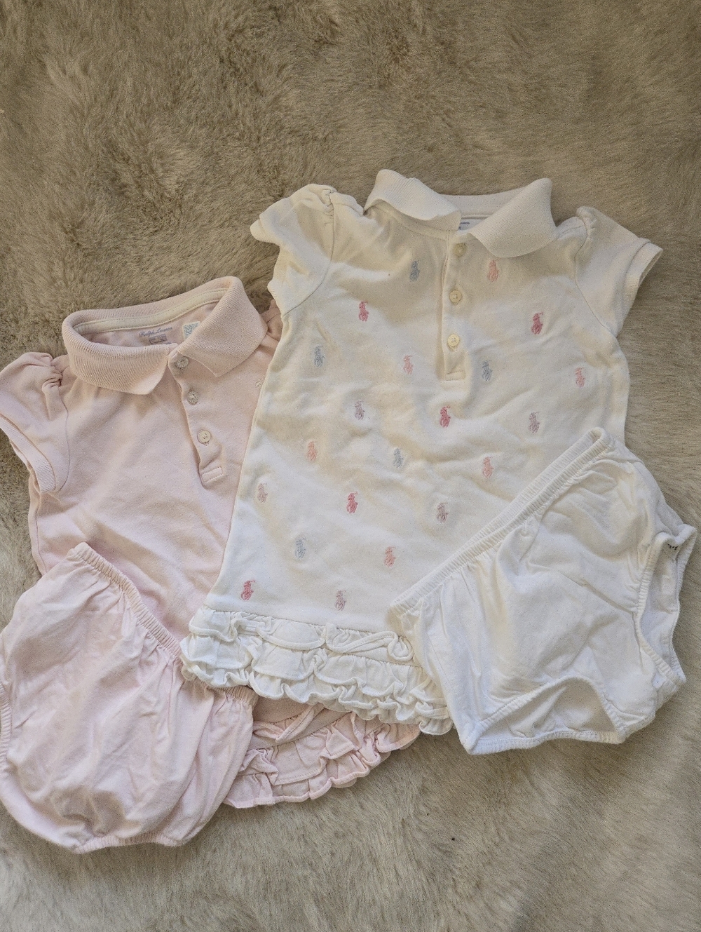Ralph Lauren Baby Girl Dress Sets – 24M (Set of 2 + Bloomers)